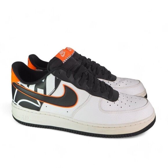 Nike Air Force 1 '07 LV8 'White Black Orange' Sneakers 823511-104 Men's 12 - Picture 4 of 12